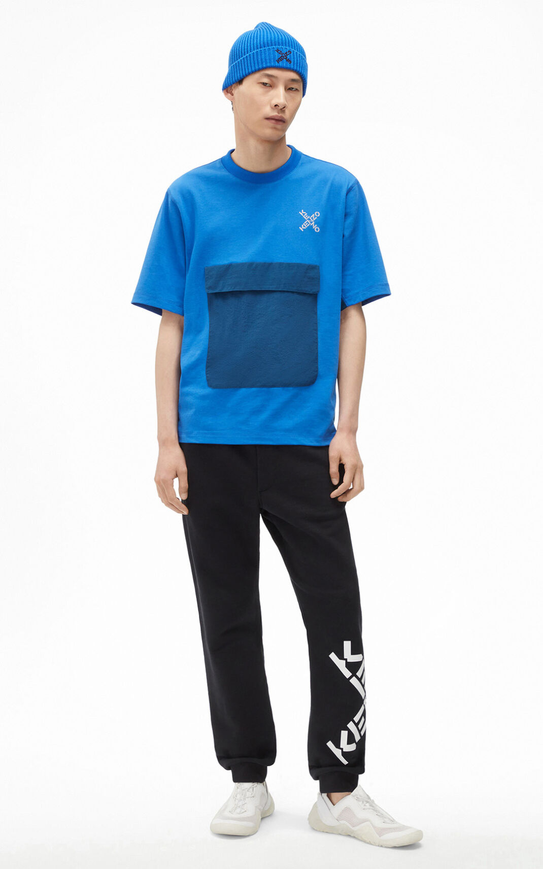 Kenzo Sport Little X oversize Tシャツ メンズ 青 - LMWESP249